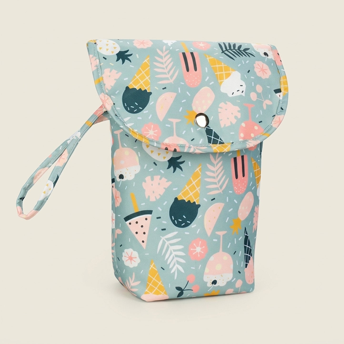 Travel Diaper Storage Pouch - Waterproof Wet Dry Organizer - Compact Nappy Tote & Stroller Carry Bag