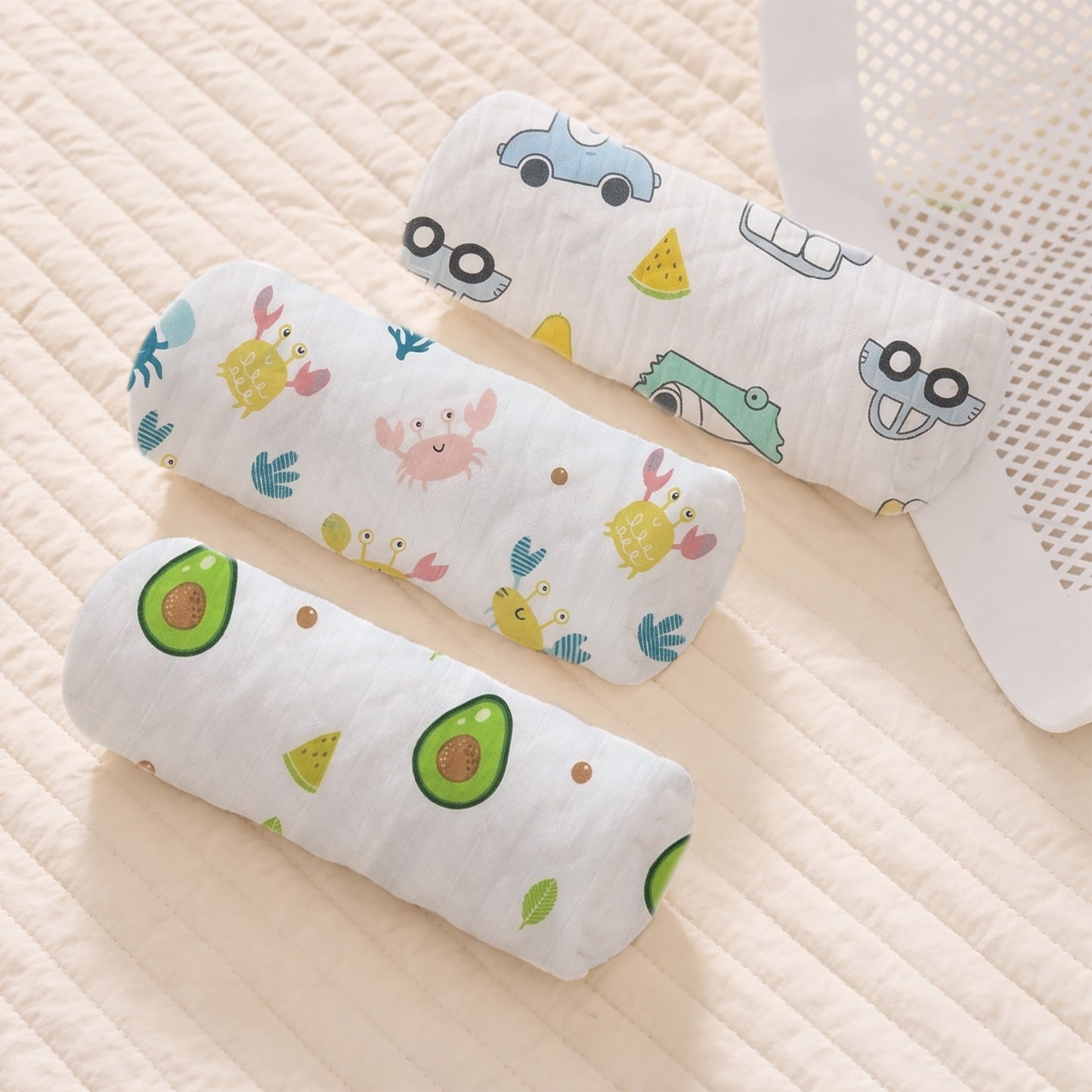 Versatile 6-Layer Cotton Baby Care Towels – Essential Muslin Handkerchiefs for Face Wash, Bath Time, Feeding, and Daily Burp Wipes