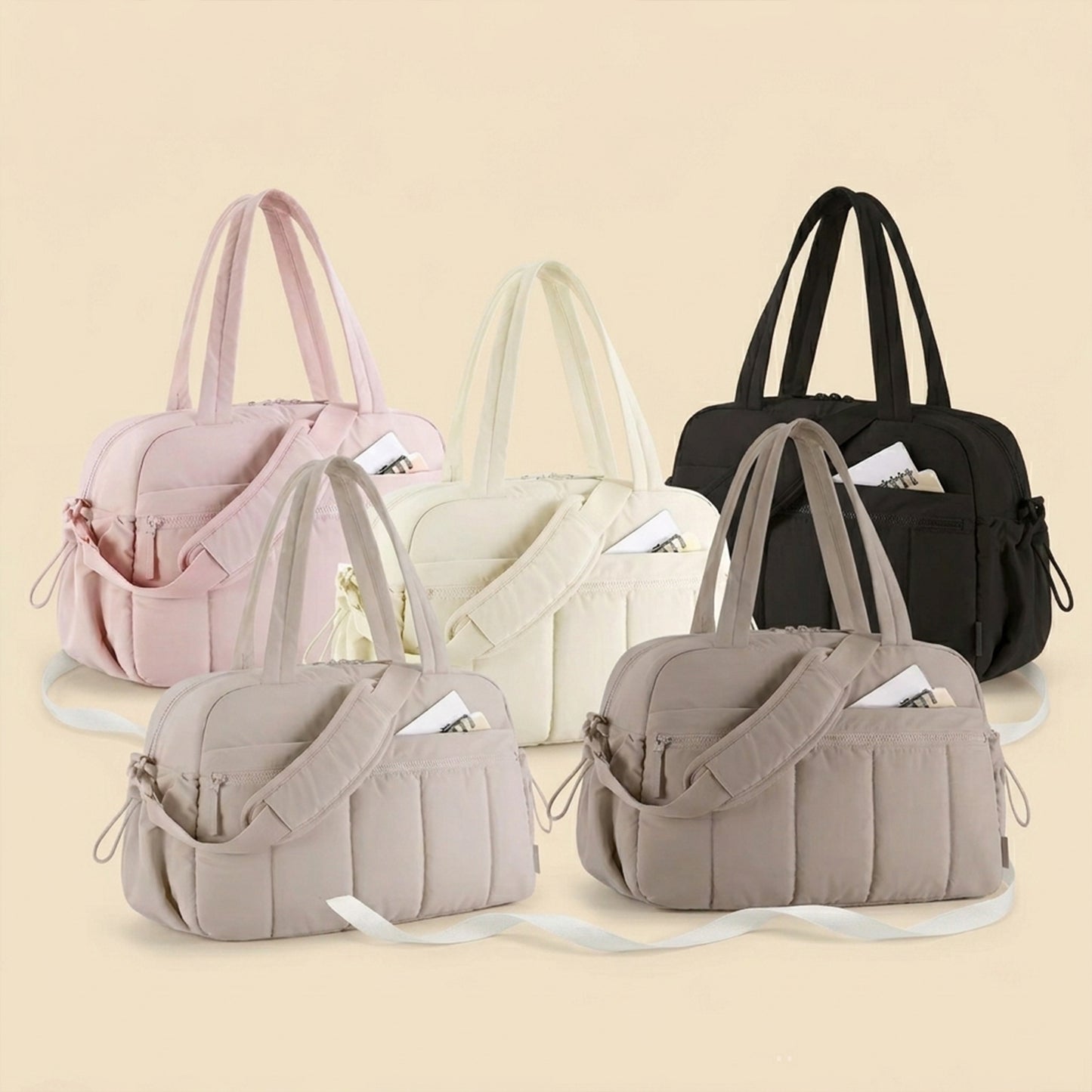 Waterproof Baby Diaper Travel Duffel Bag - Large Capacity Mom Bag - Multi-functional Maternity Tote & Airport Cabin Bag