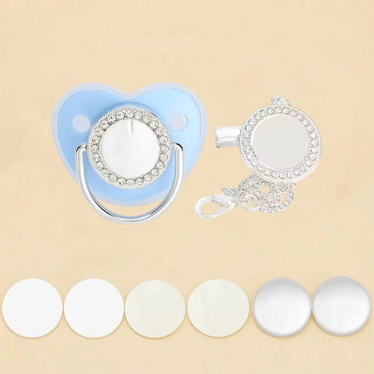 Personalized Silicone Pacifier Clip Holder - BPA-Free Luxury Teether Set - Newborn Dummy Soother Accessory for Infants