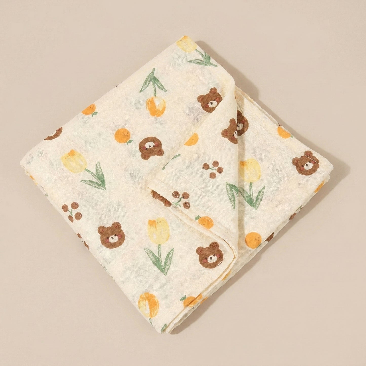 Breathable Muslin Receiving Blanket - Soft Pure Cotton Swaddle - Versatile Infant Bedding & Bath Towel Set