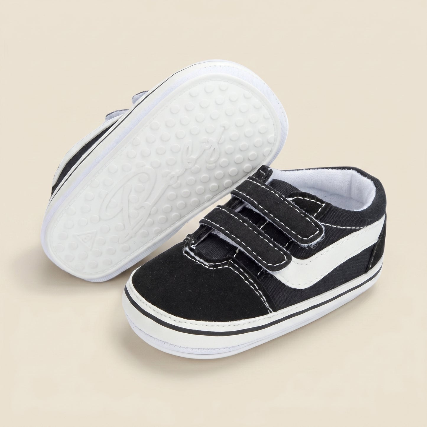 Classic Plaid First Walker Shoes - Breathable Canvas Baby Sneakers for Boys & Girls