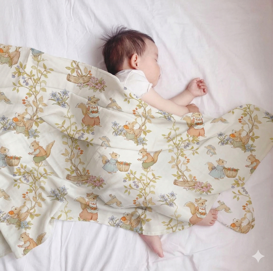 Muslin Cotton Baby Swaddle Blanket – Vintage Cartoon Series