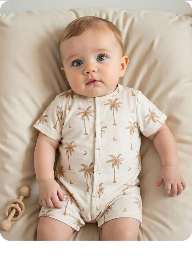 Infant Soft Knit Cartoon Romper - Adorable One-Piece Summer Outfit