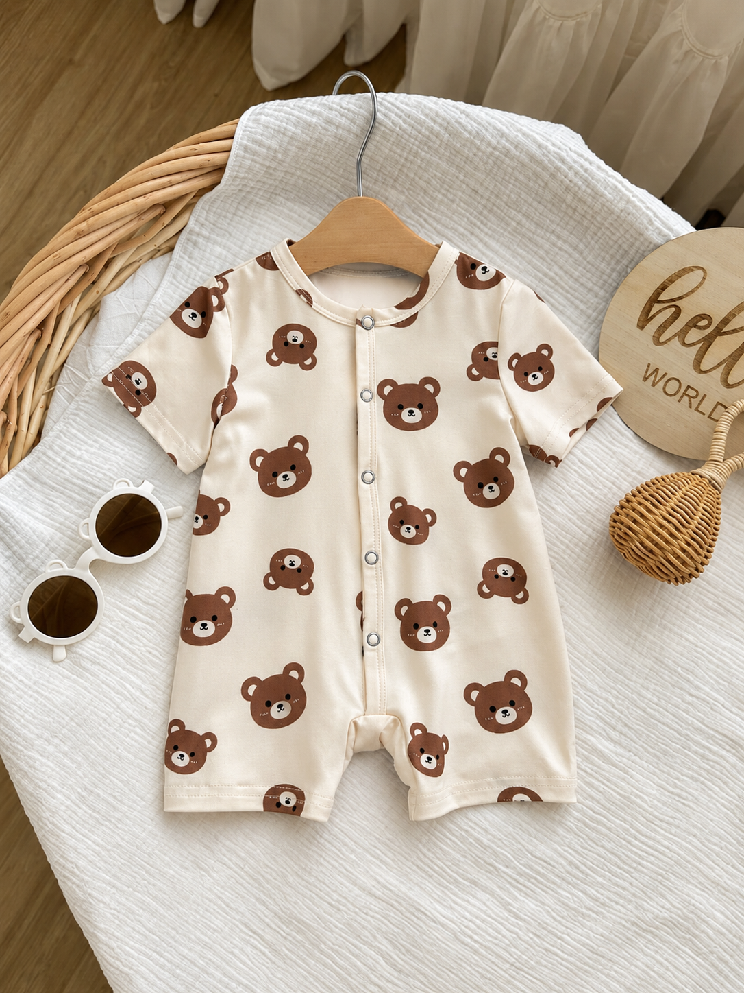 Infant Soft Knit Cartoon Romper - Adorable One-Piece Summer Outfit