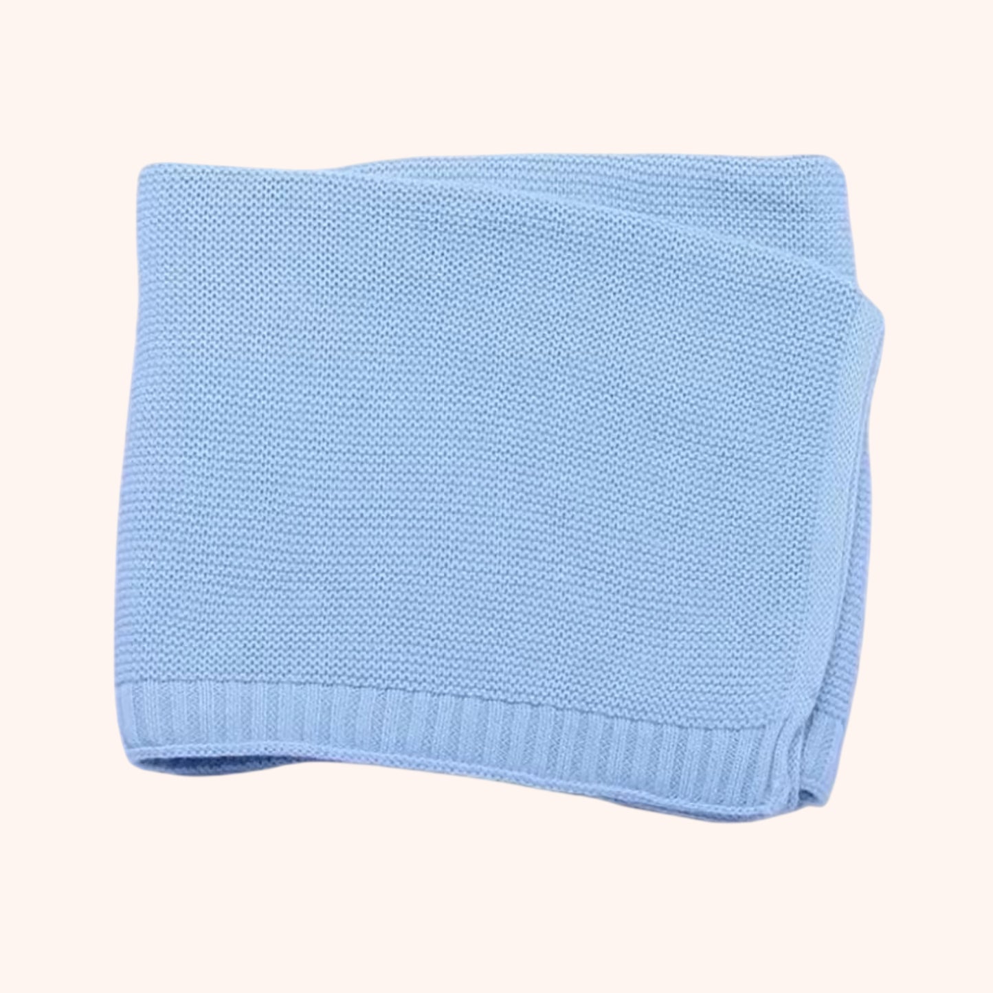 Personalized Baby Blanket - Custom Embroidered Name - Breathable Cotton Knitted Stroller Blanket & Swaddle