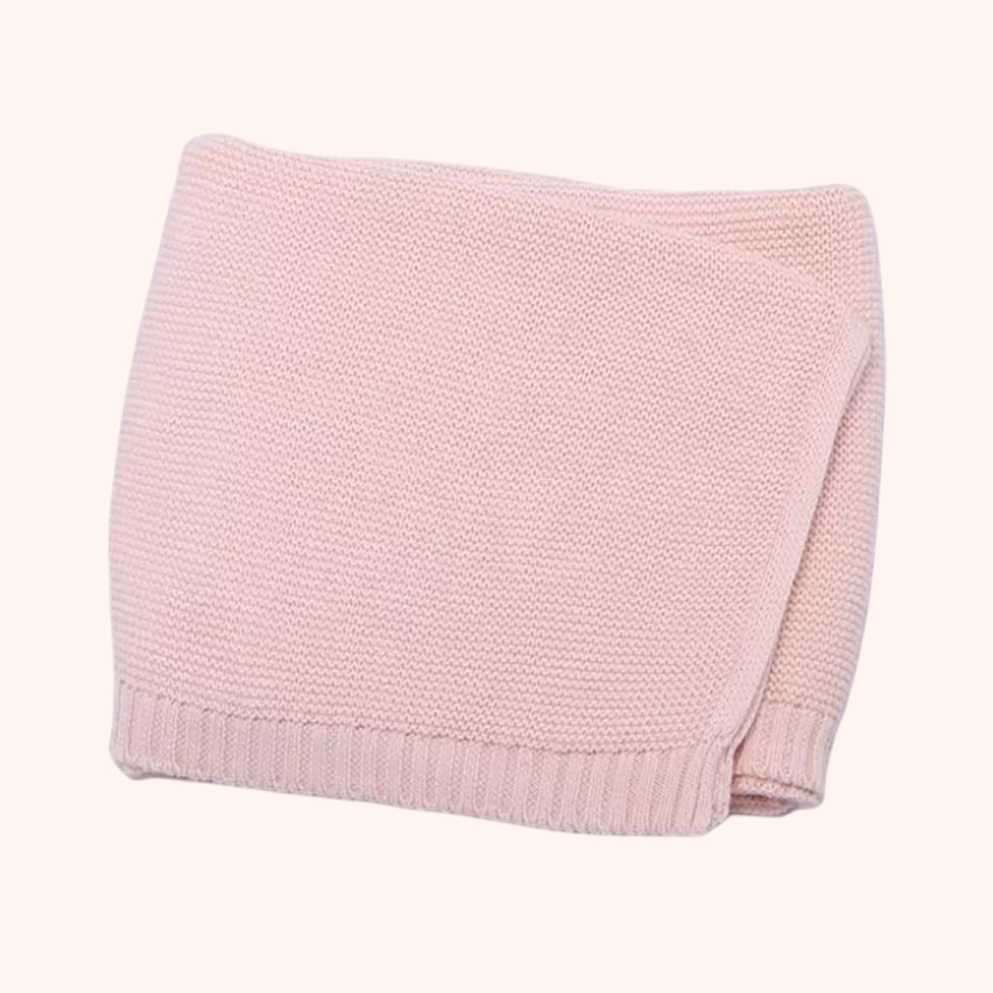 Personalized Baby Blanket - Custom Embroidered Name - Breathable Cotton Knitted Stroller Blanket & Swaddle