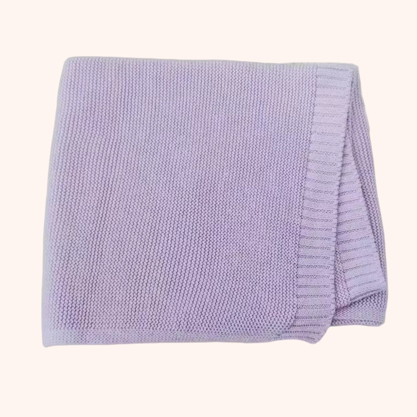 Personalized Baby Blanket - Custom Embroidered Name - Breathable Cotton Knitted Stroller Blanket & Swaddle