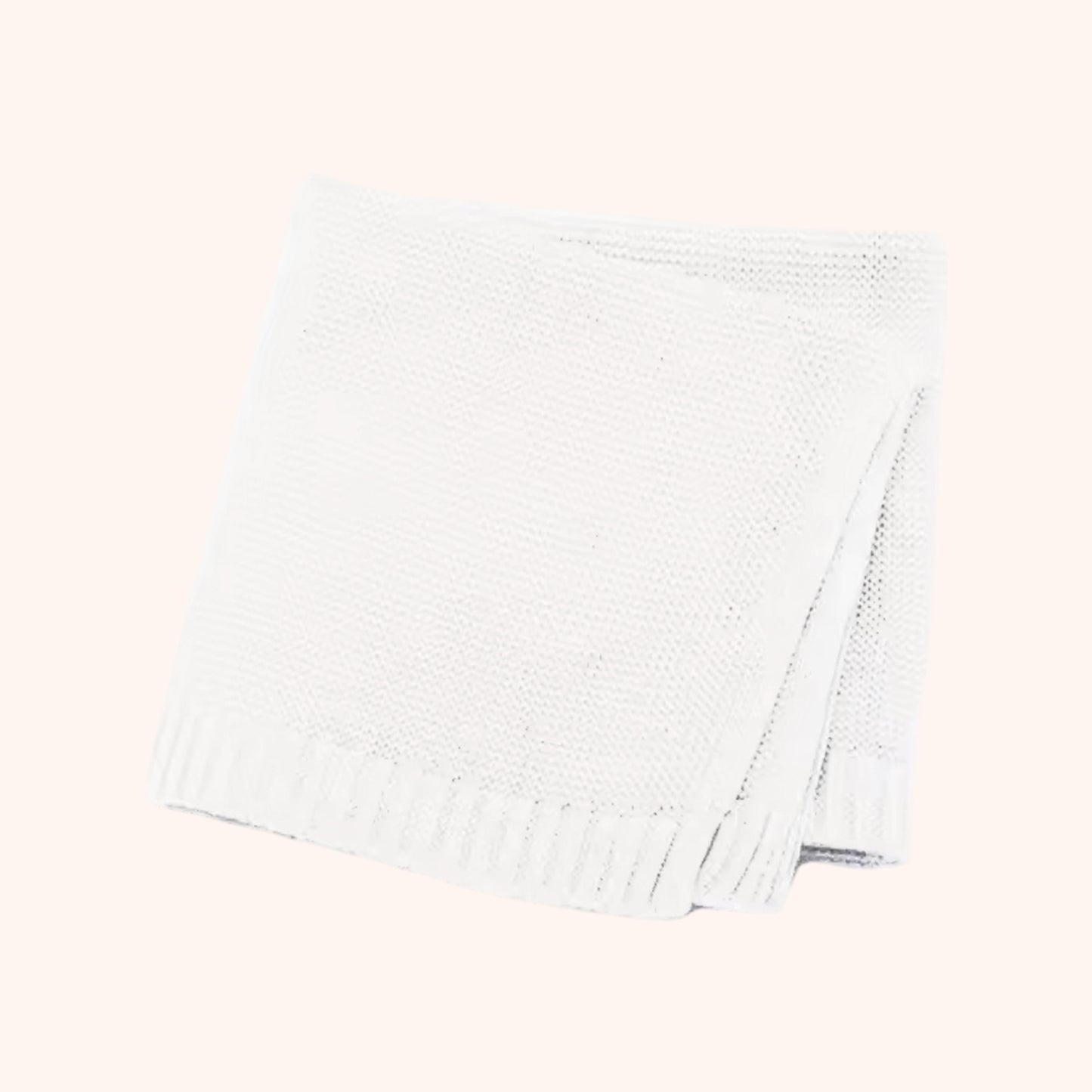 Personalized Baby Blanket - Custom Embroidered Name - Breathable Cotton Knitted Stroller Blanket & Swaddle