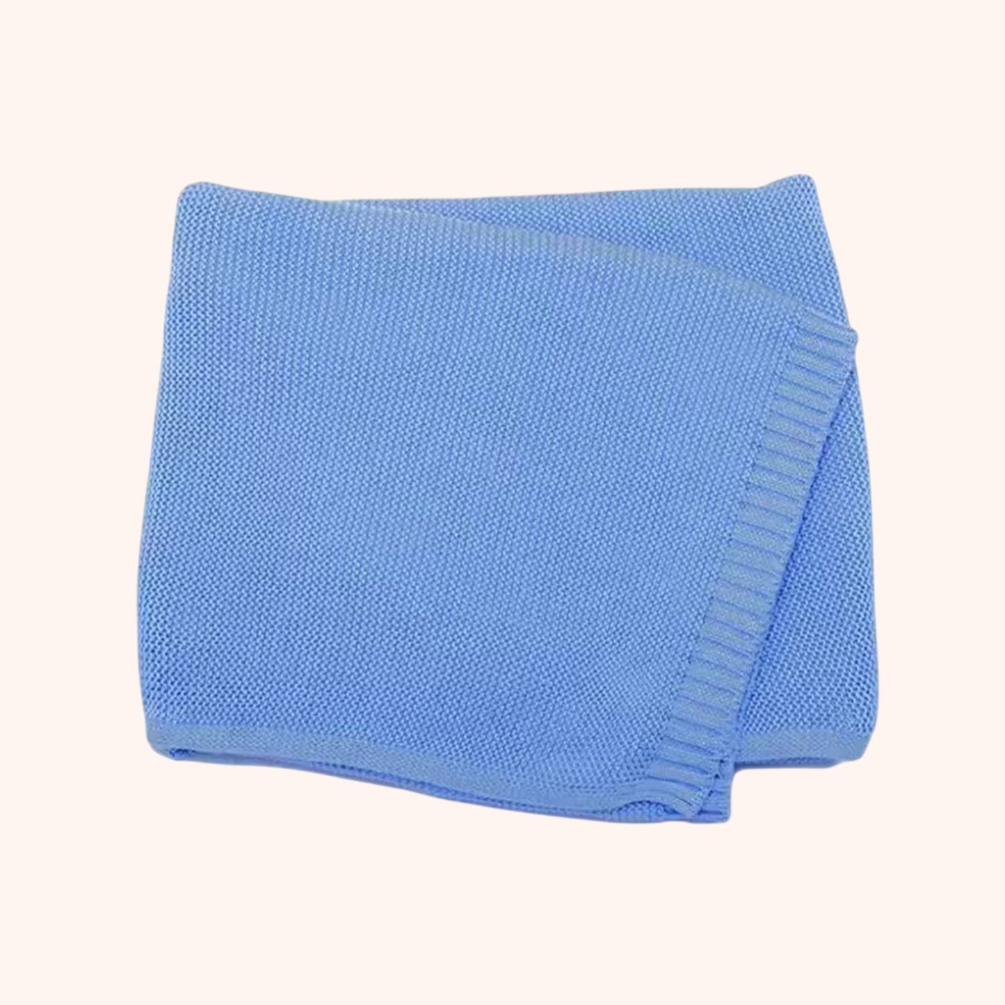 Personalized Baby Blanket - Custom Embroidered Name - Breathable Cotton Knitted Stroller Blanket & Swaddle