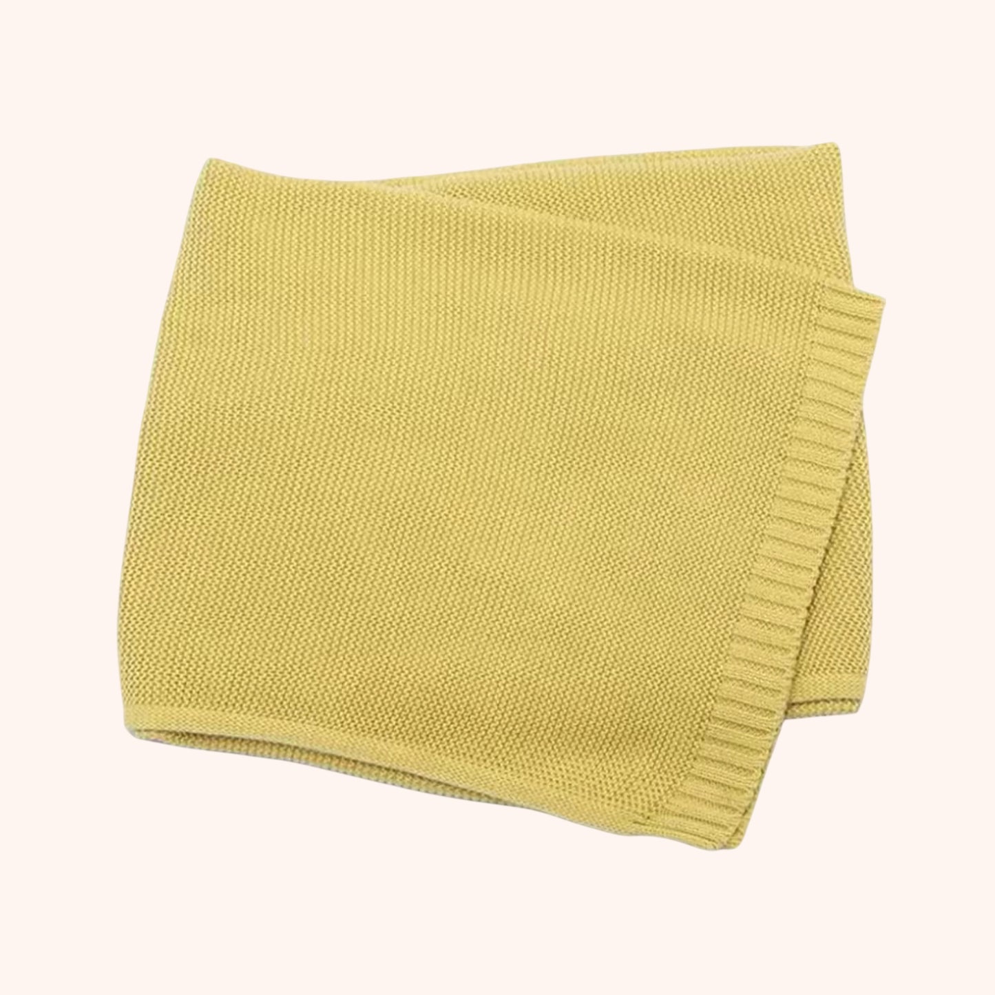 Personalized Baby Blanket - Custom Embroidered Name - Breathable Cotton Knitted Stroller Blanket & Swaddle