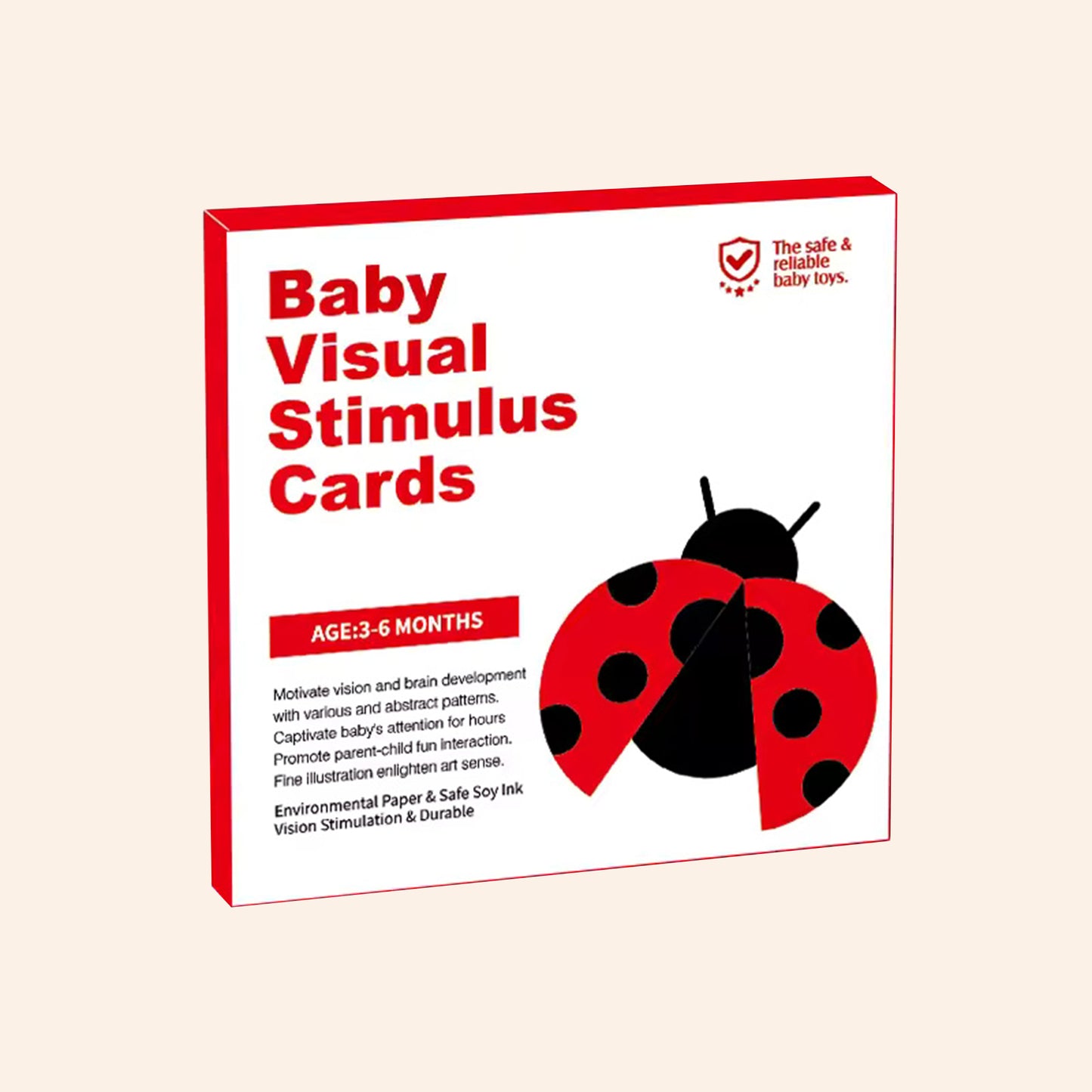 Black & White Visual Stimulation Cards - Newborn Sensory Training Set - Early Education Cognitive Flashcards for Infants