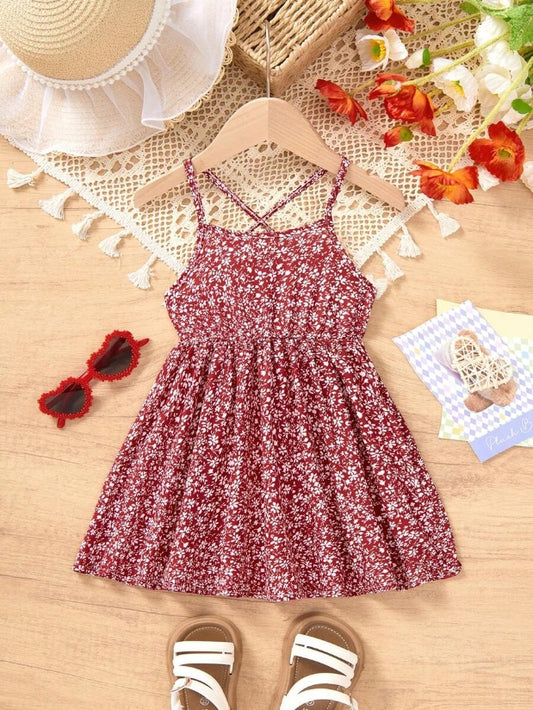 Infant Girl 1-Piece Cute Strap Dress - Casual Party and Wedding Outfit