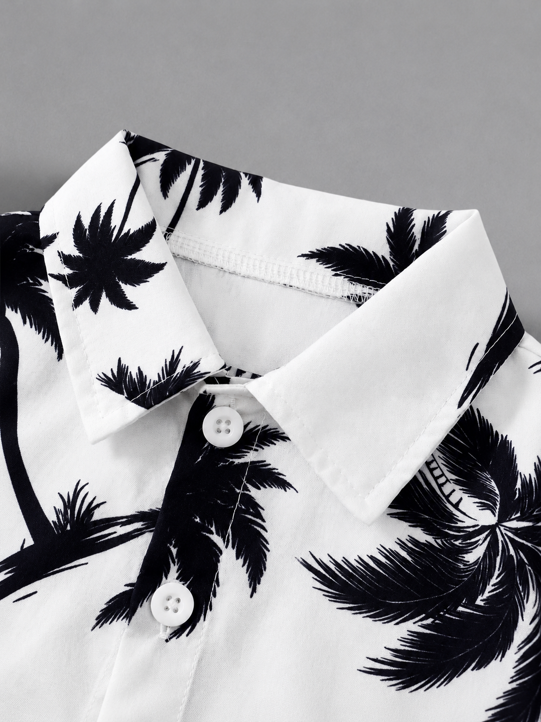 2pcs/Set Baby Boy Tropical Plant Pattern Vacation Outfit (6M-3T)