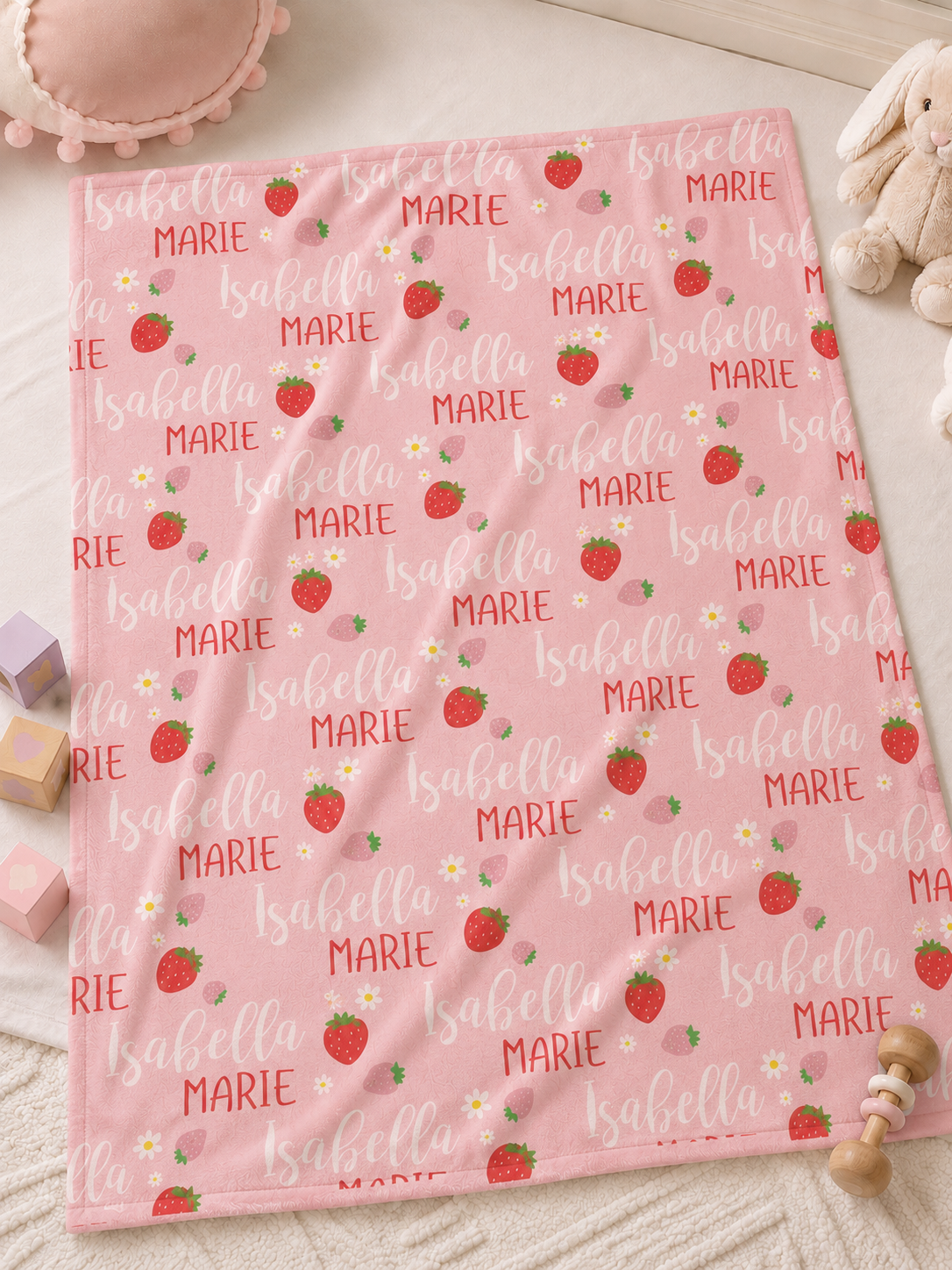 Personalized Name Blanket for Babies and Kids, Custom Printed Soft Blanket