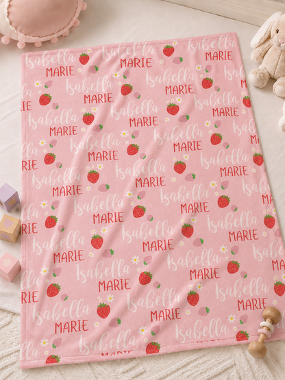 Personalized Name Blanket for Babies and Kids, Custom Printed Soft Blanket