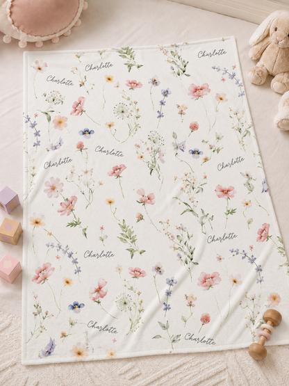 Personalized Name Blanket for Babies and Kids, Custom Printed Soft Blanket