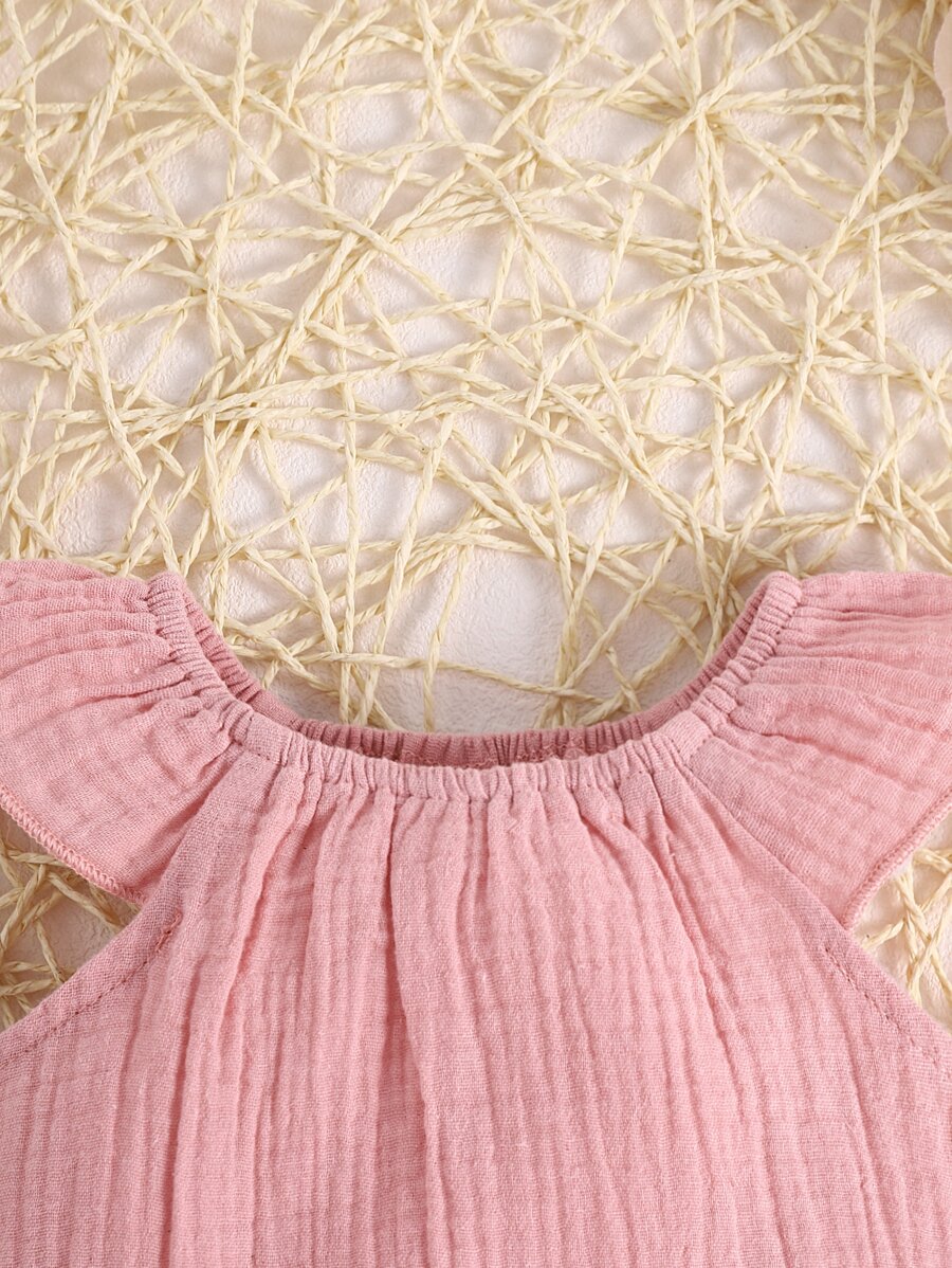 Lemon Print Ruffle Trim Bodysuit and Headband Set for Cute Summer Daily Wear