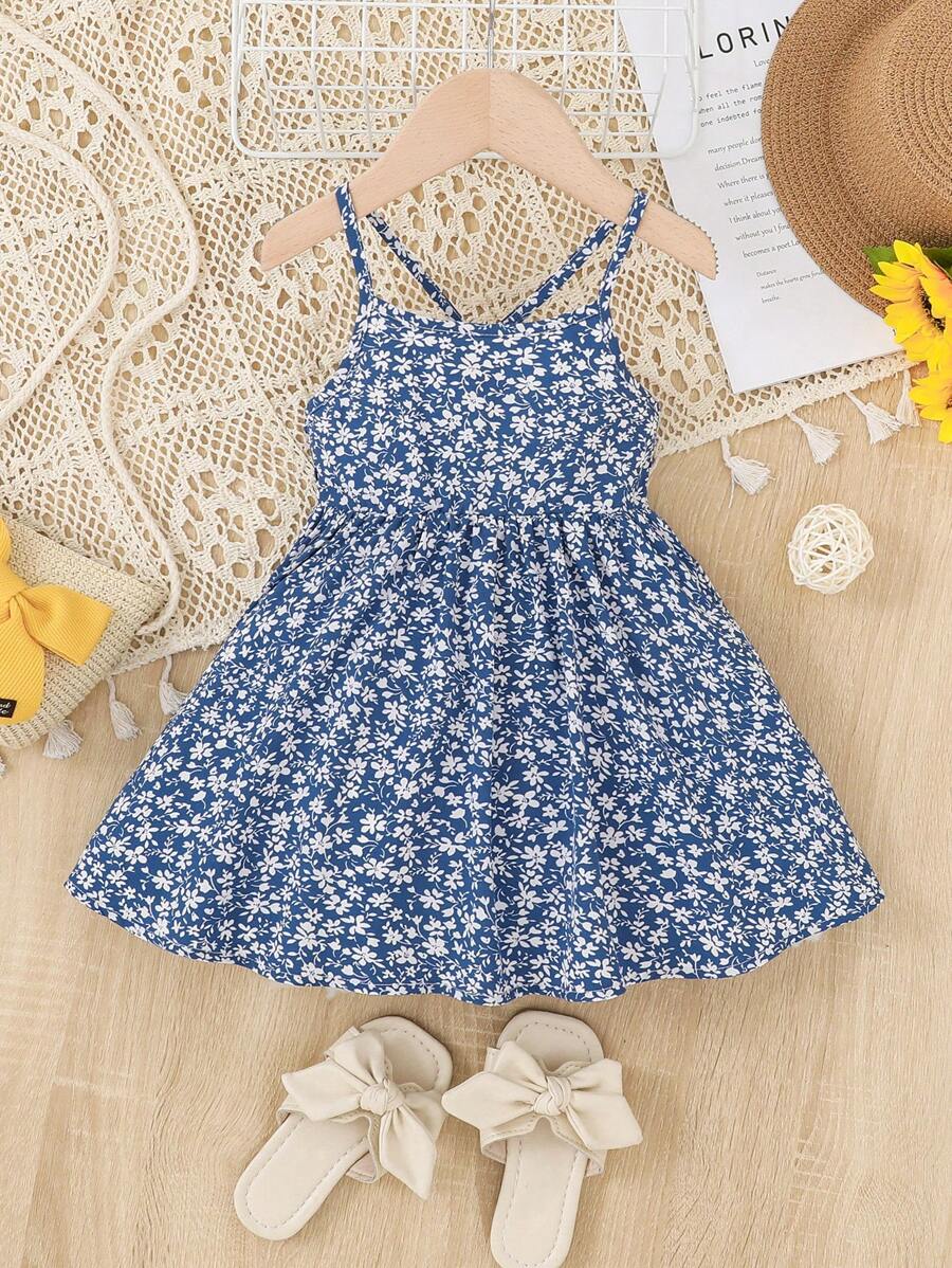 Infant Girl 1-Piece Cute Strap Dress - Casual Party and Wedding Outfit
