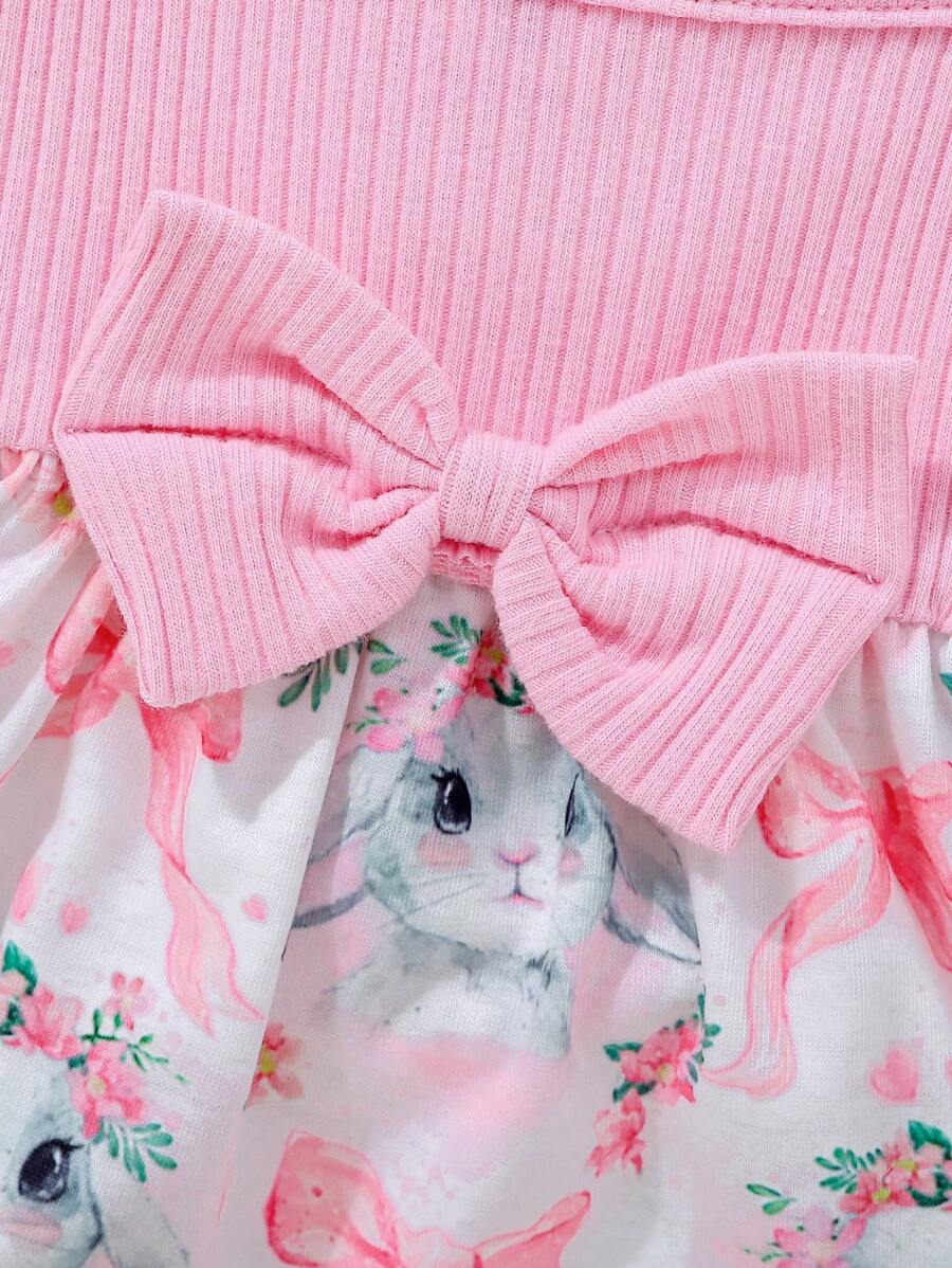 Baby Floral Print Bow Front Cami Dress for Cute Summer Outings and Daily Wear