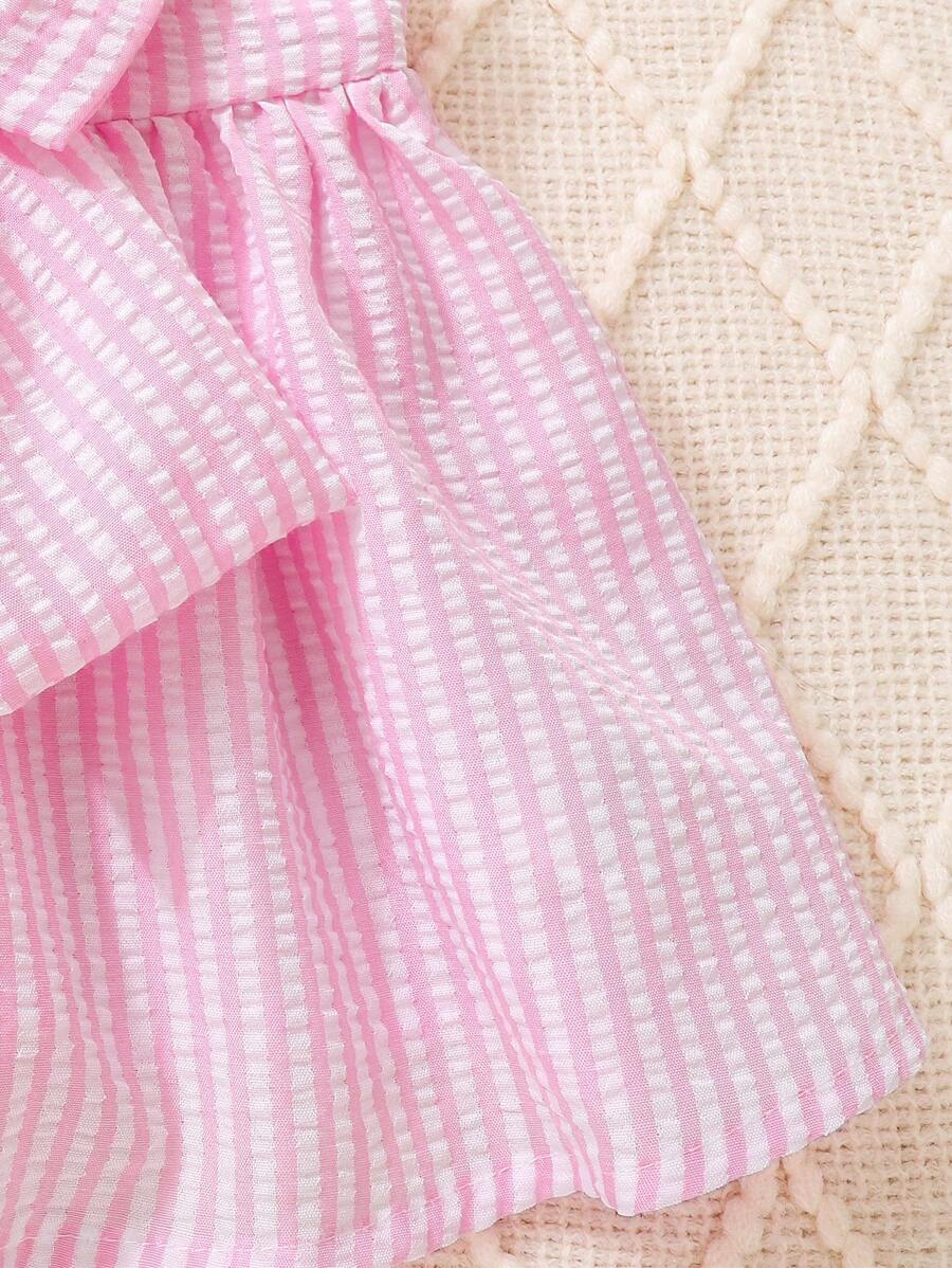 Baby Big Bow Strap Dress for Sweet Elegant Spring and Summer Wear