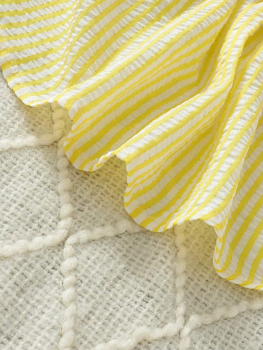 Baby Big Bow Strap Dress for Sweet Elegant Spring and Summer Wear