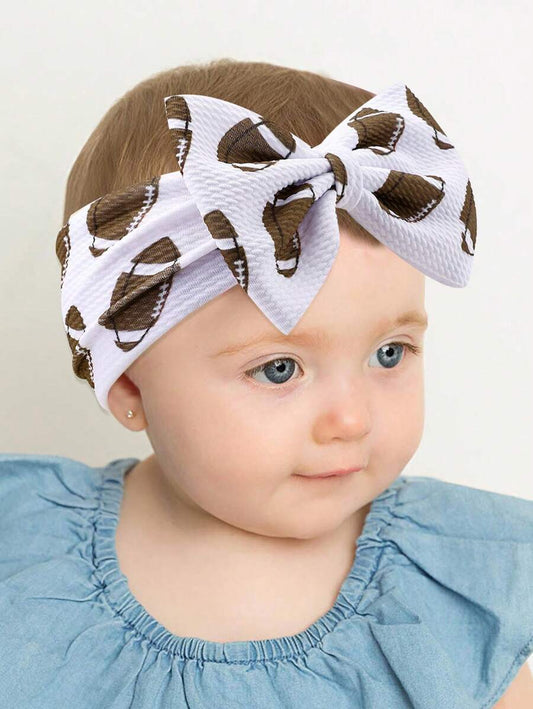 Football Pattern Baby Headband for Cute Sports Style Daily Wear
