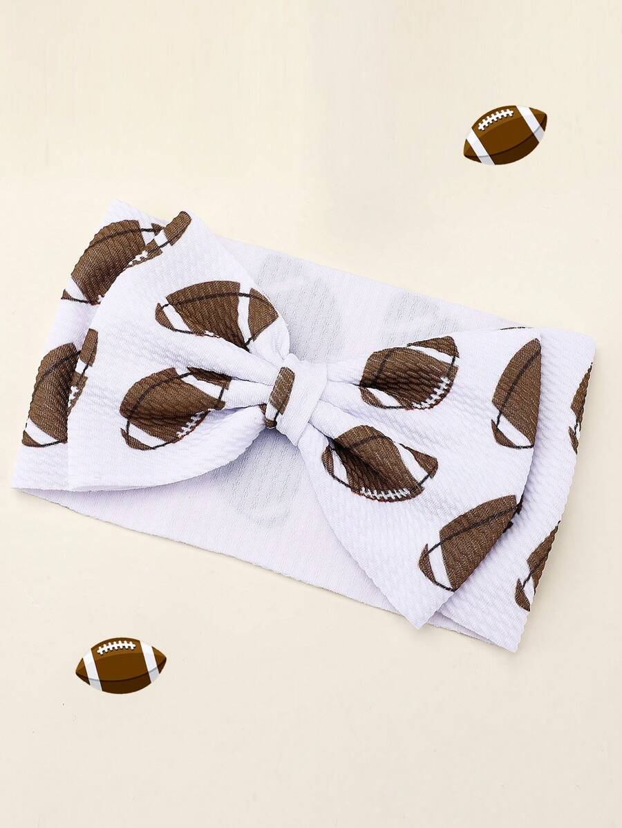 Football Pattern Baby Headband for Cute Sports Style Daily Wear