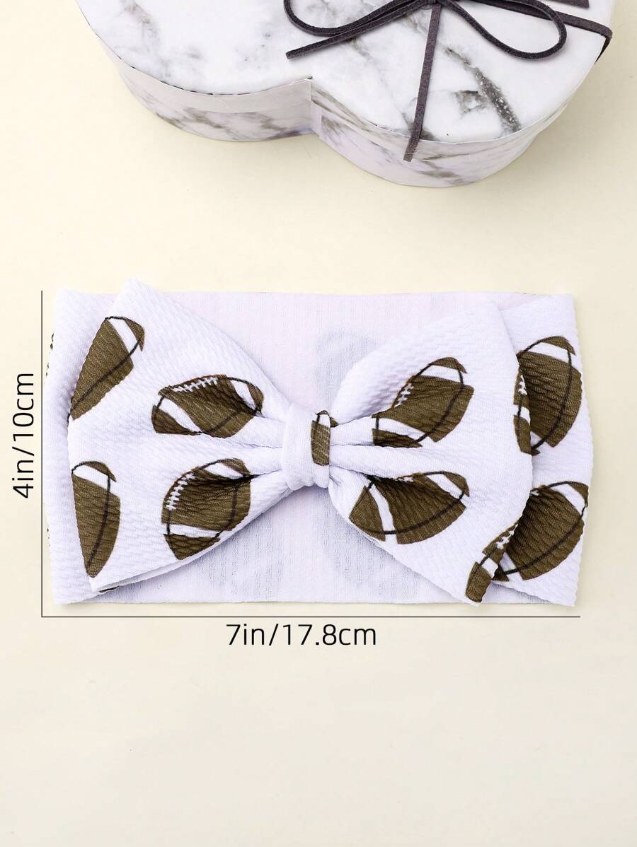 Football Pattern Baby Headband for Cute Sports Style Daily Wear