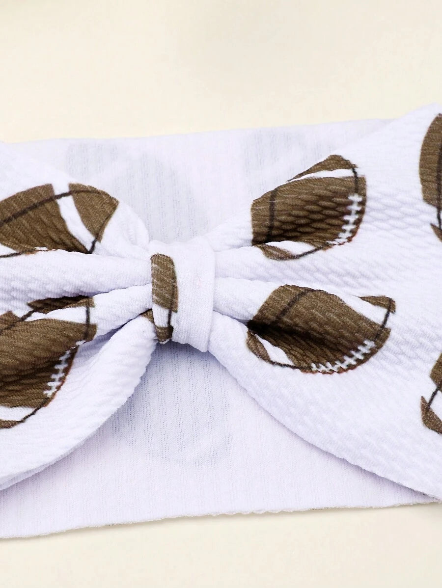 Football Pattern Baby Headband for Cute Sports Style Daily Wear
