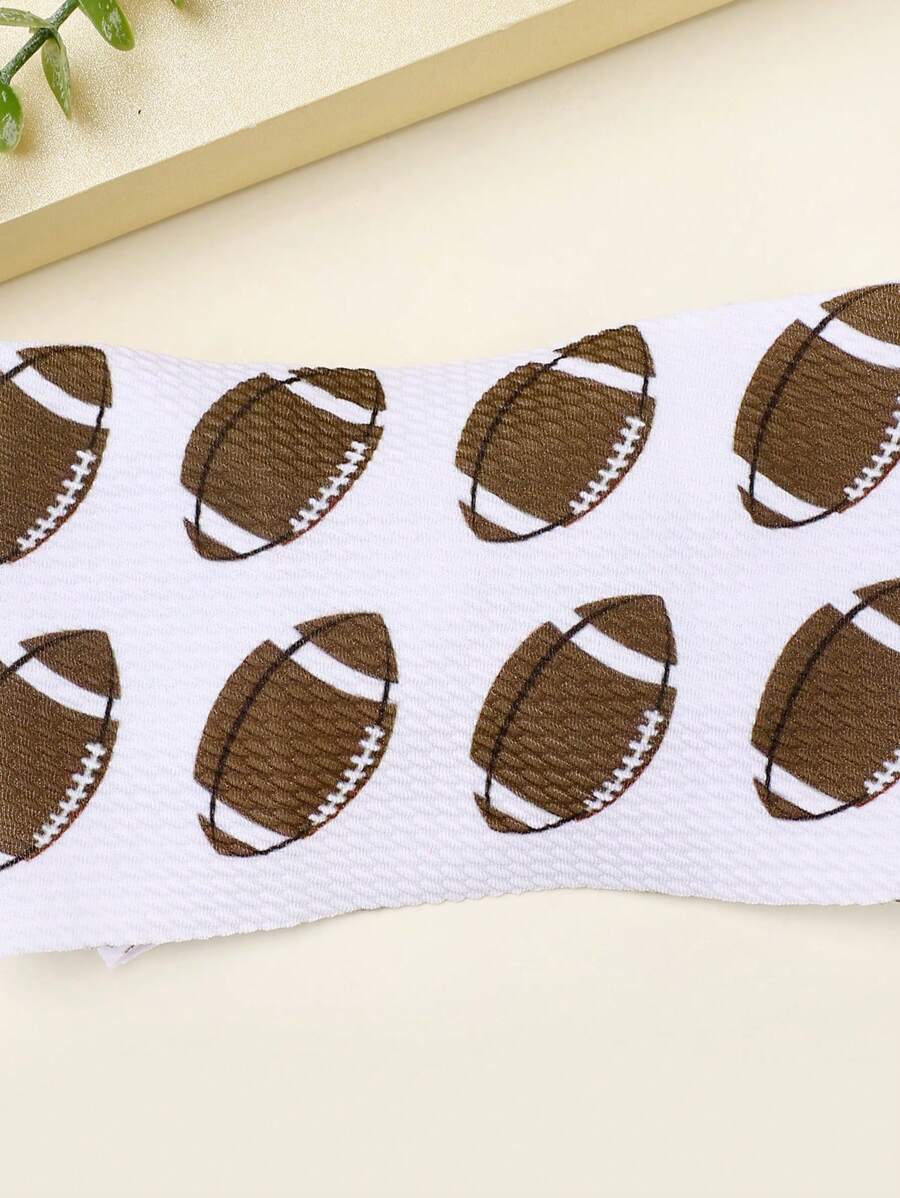 Football Pattern Baby Headband for Cute Sports Style Daily Wear