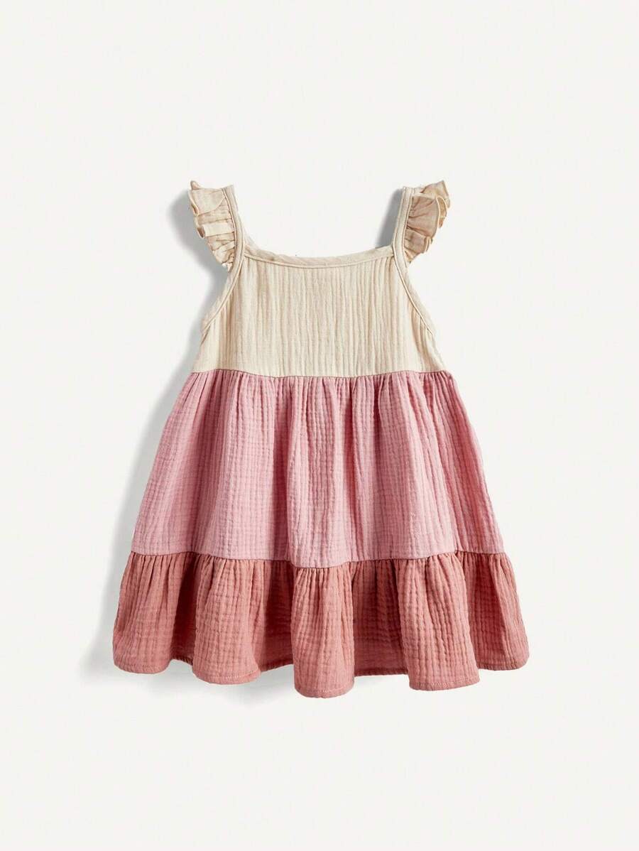Newborn Girls Floral And Plaid Summer Dress Cute Lightweight Vacation Outfit