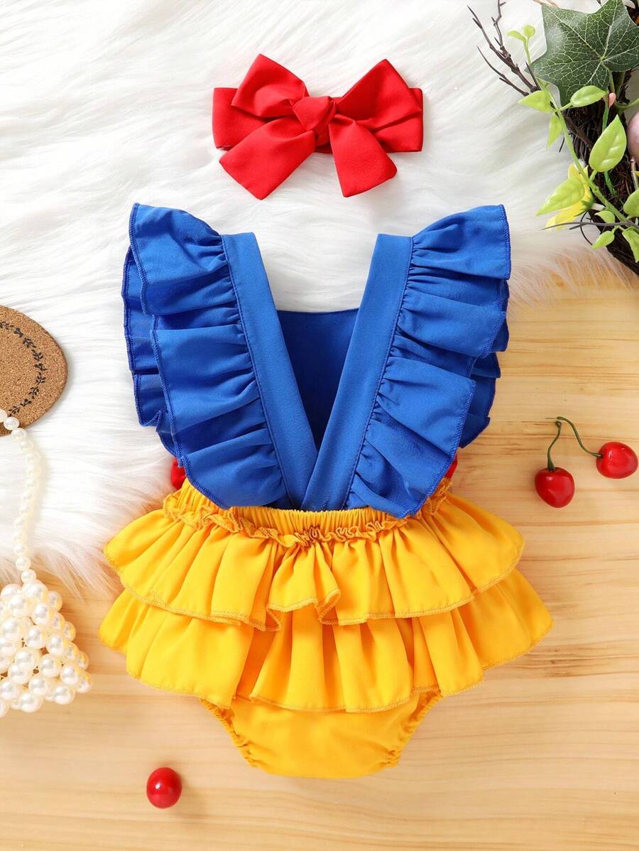 Baby Girl Crown And Letter Print Dress With Headband Cute Summer Outfit