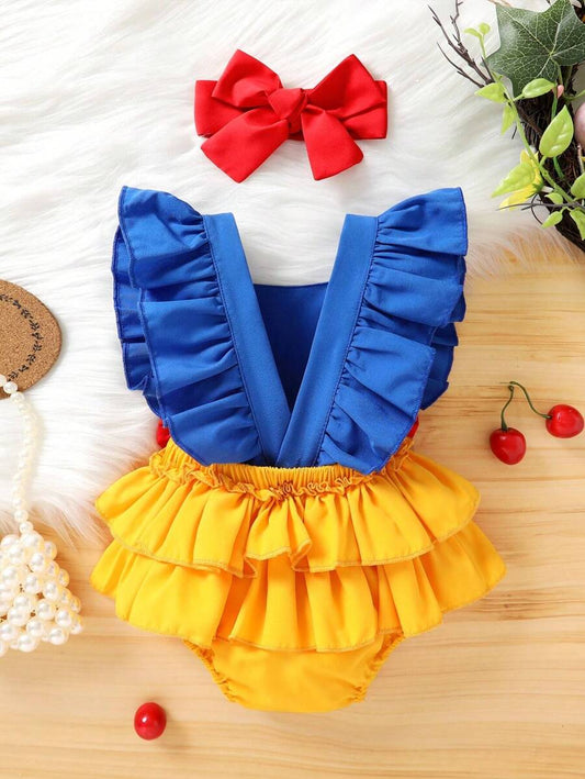 Baby Girl Crown And Letter Print Dress With Headband Cute Summer Outfit