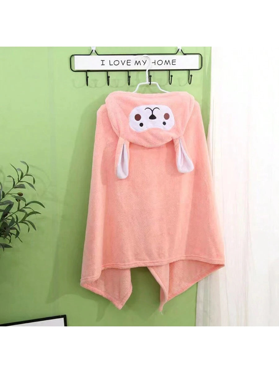 Cartoon Hooded Baby Bath Towel Toddler Bathrobe Soft Hooded Towel for Beach and Home