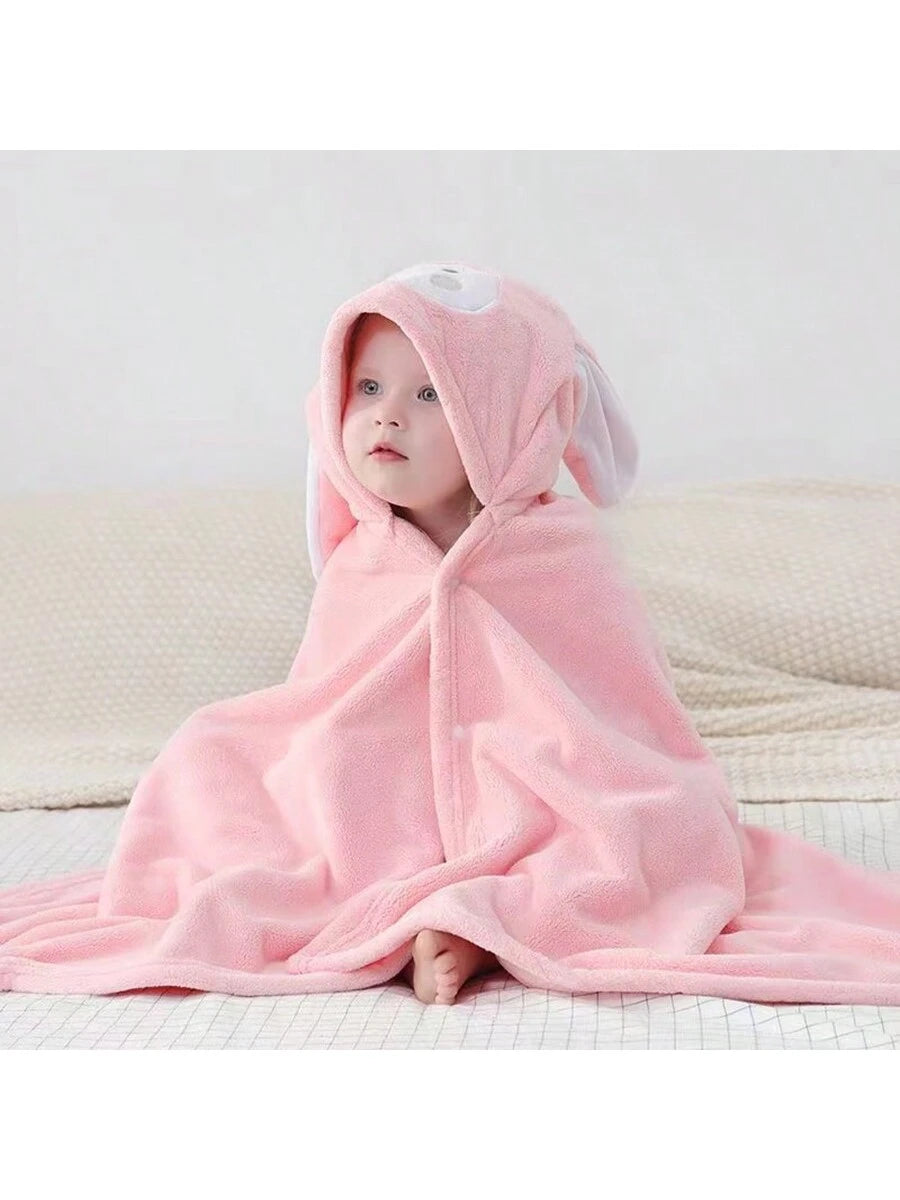 Cartoon Hooded Baby Bath Towel Toddler Bathrobe Soft Hooded Towel for Beach and Home