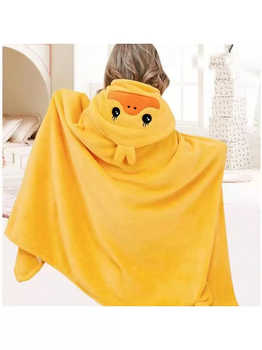 Cartoon Hooded Baby Bath Towel Toddler Bathrobe Soft Hooded Towel for Beach and Home