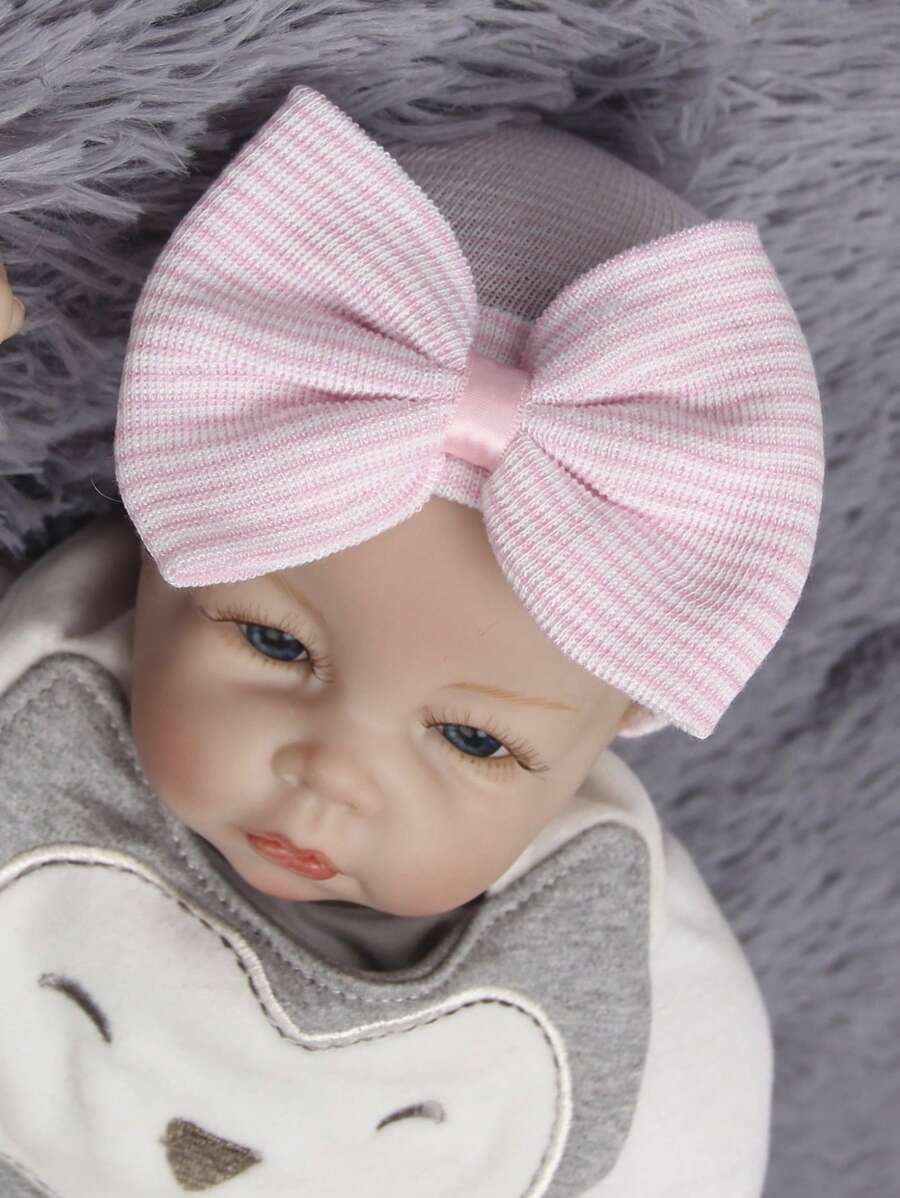 Big Bow Knitted Baby Beanie Hat for Spring and Autumn Wear