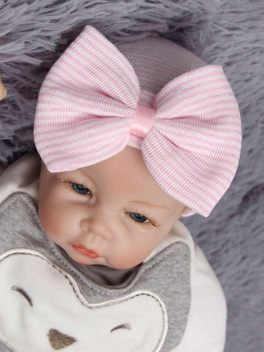 Big Bow Knitted Baby Beanie Hat for Spring and Autumn Wear