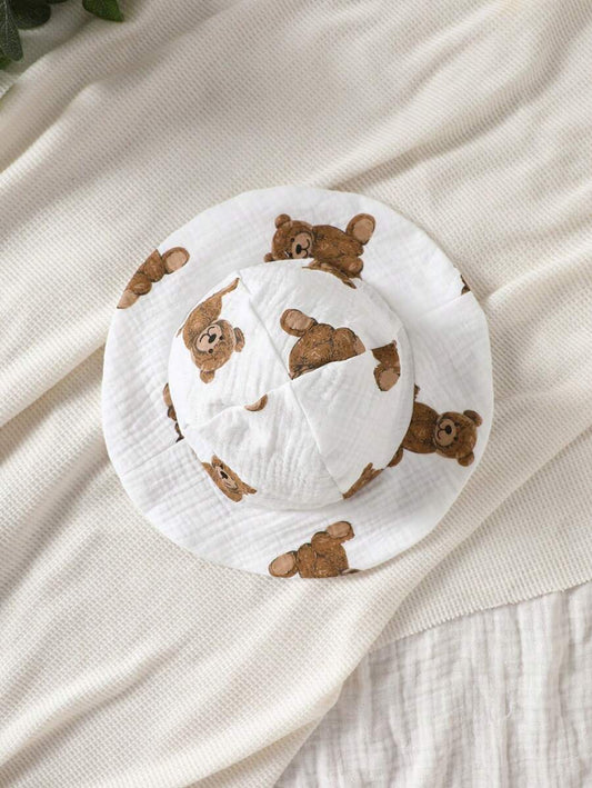 Infant Boy Bear Graphic Overalls - Charming Animal Motif One-Piece Outfit