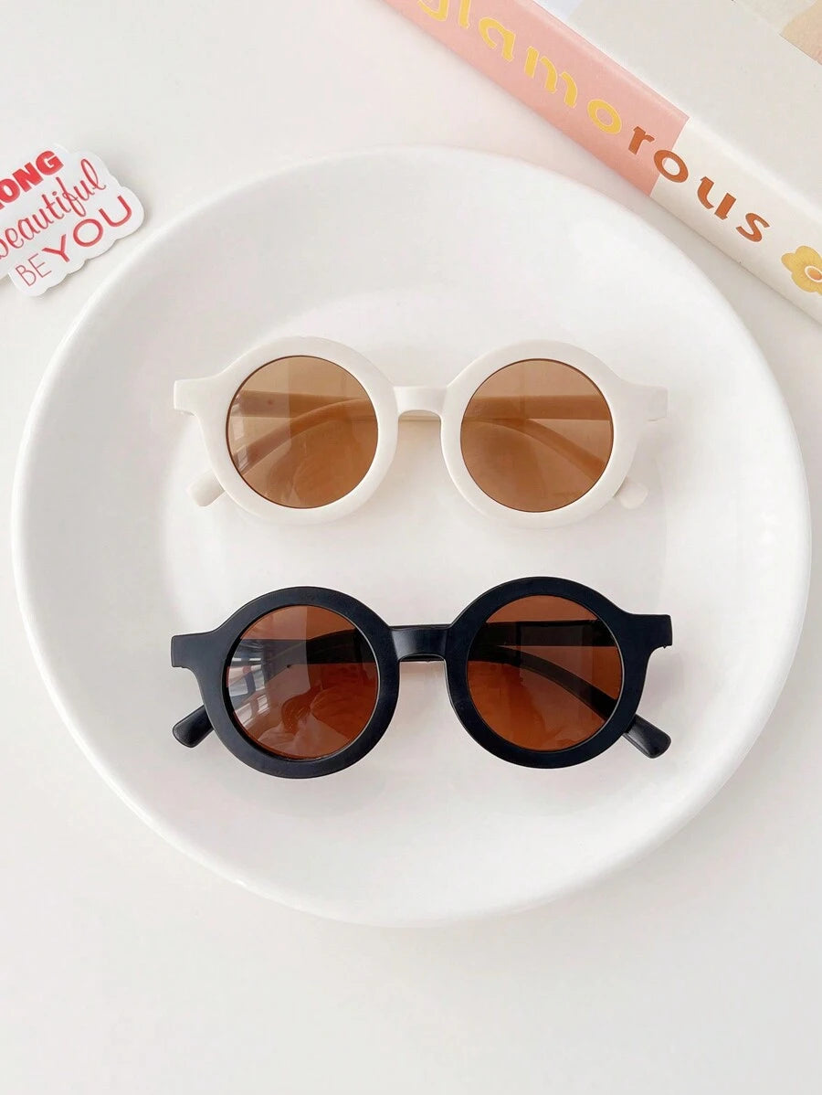 2pcs Cute Fashion Round Kids Glasses Props for Baby Photo Accessories