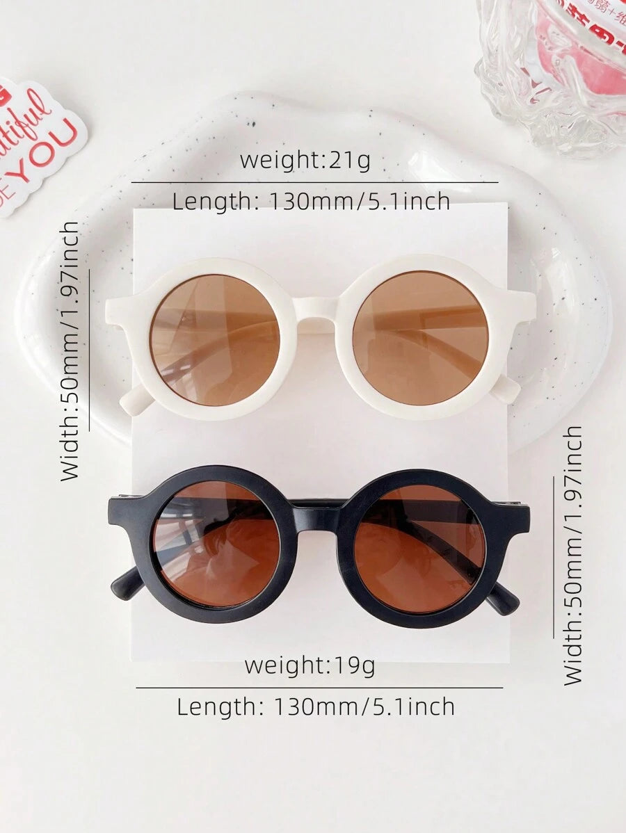 2pcs Cute Fashion Round Kids Glasses Props for Baby Photo Accessories