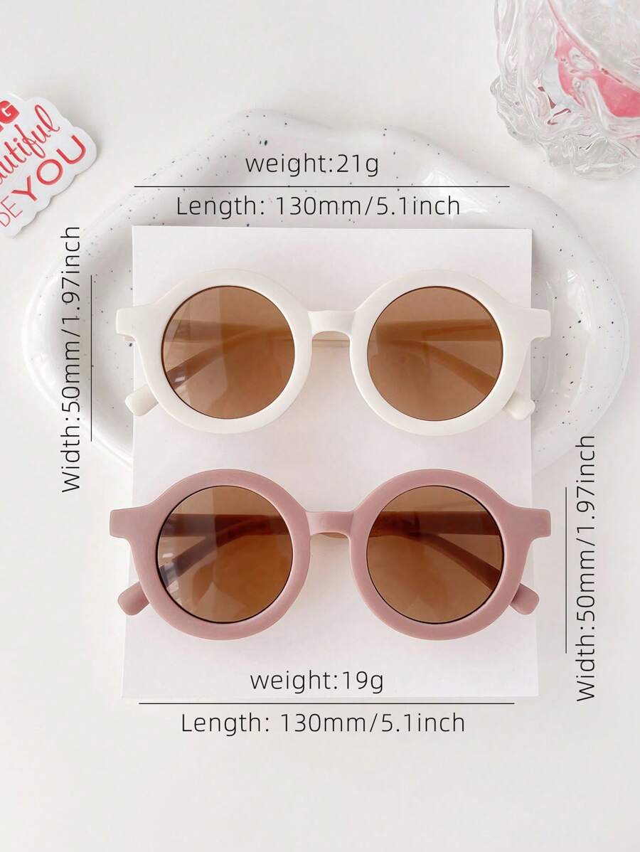 2pcs Cute Fashion Round Kids Glasses Props for Baby Photo Accessories