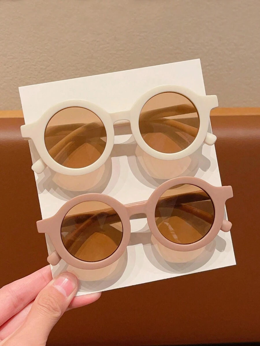 2pcs Cute Fashion Round Kids Glasses Props for Baby Photo Accessories