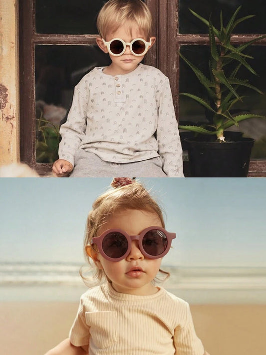 2pcs Cute Fashion Round Kids Glasses Props for Baby Photo Accessories