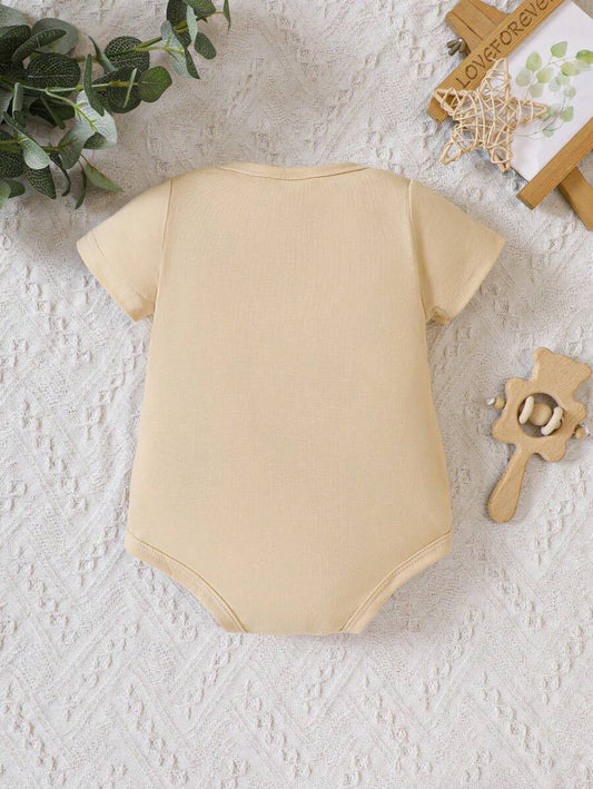 Soft Everyday Baby Boys One Piece Outfit Fun Letter Print Style