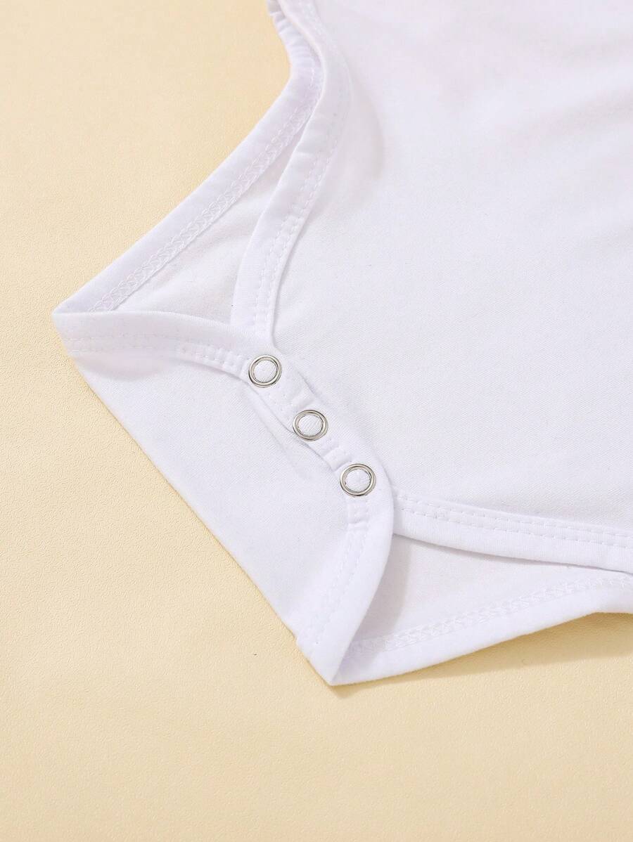 Letter Print Cute Bodysuit for Newborn Baby Daily Wear
