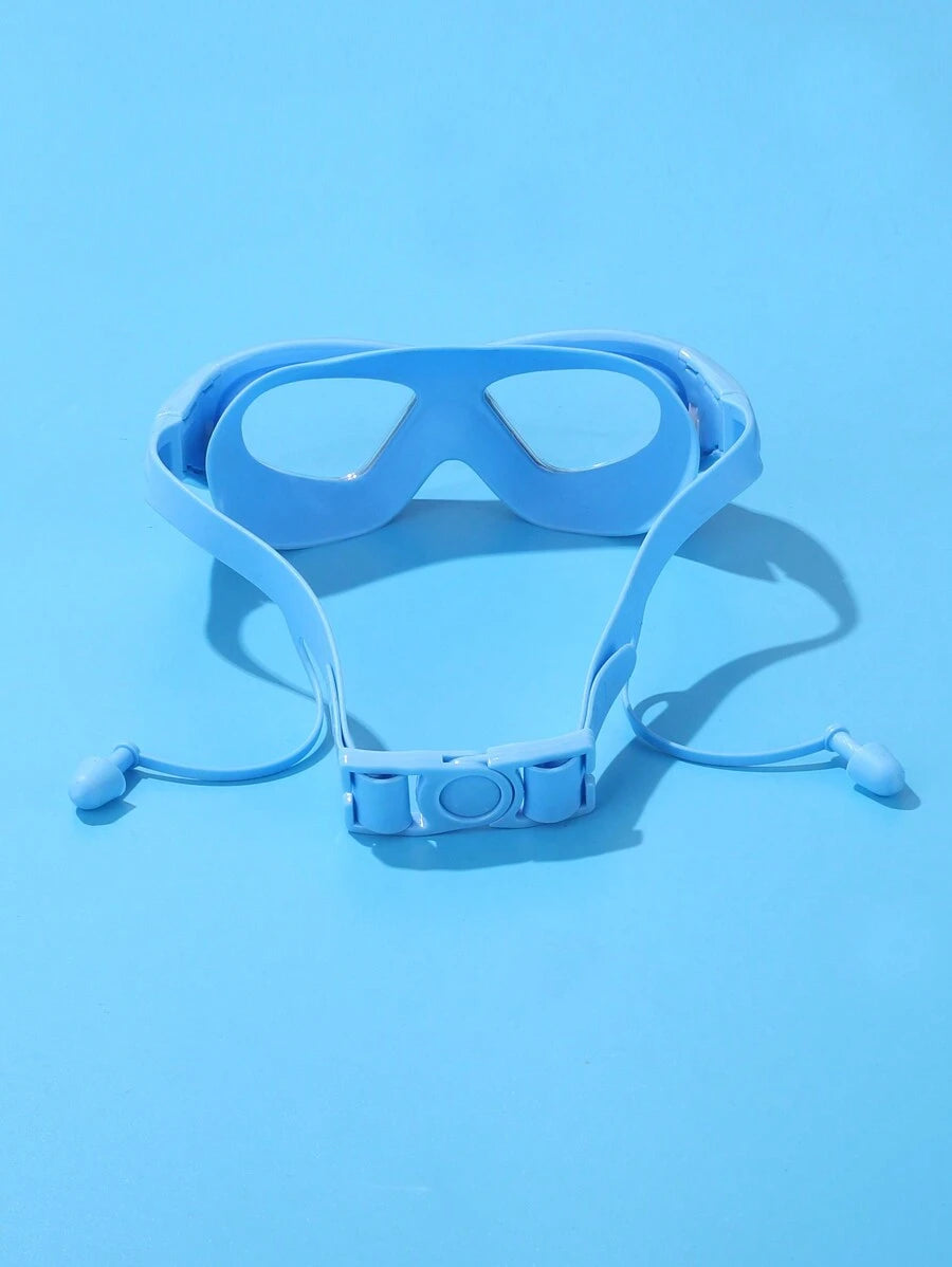 Oversized Anti Fog Swimming Goggles with Ear Plugs Waterproof Silicone Swim Glasses for Adults and Teens