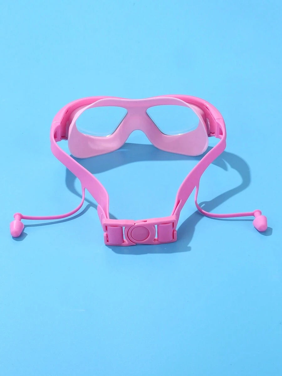 Oversized Anti Fog Swimming Goggles with Ear Plugs Waterproof Silicone Swim Glasses for Adults and Teens