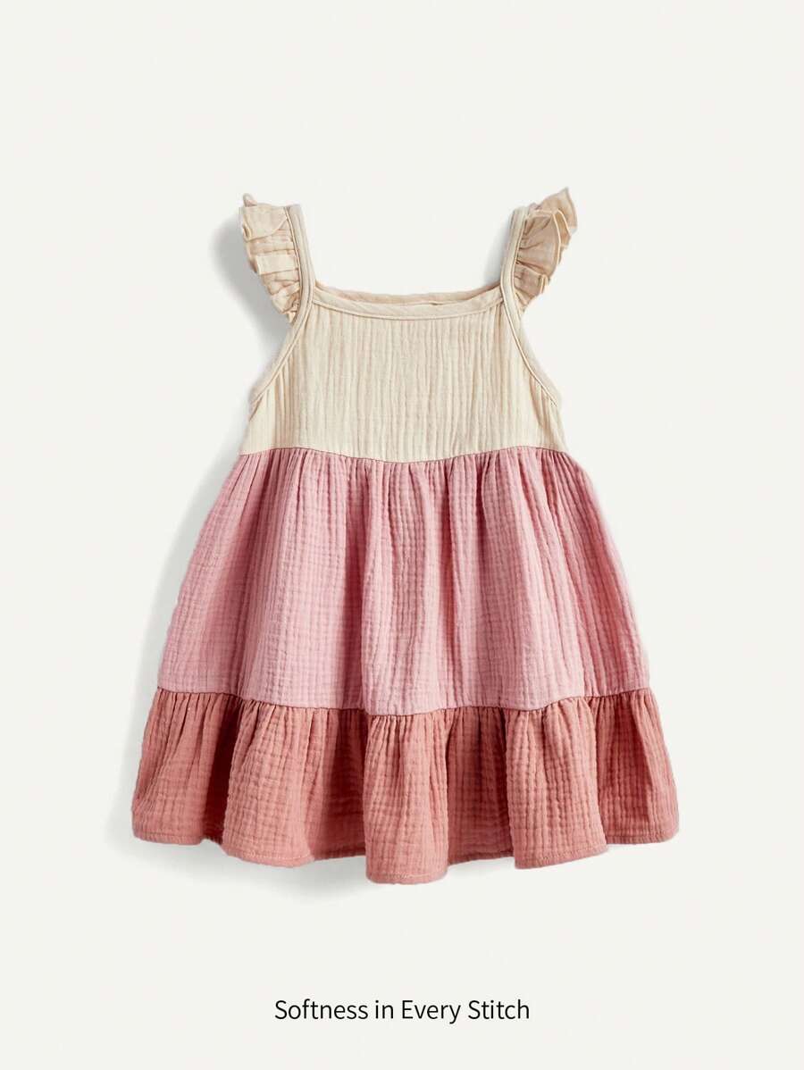 Newborn Girls Floral And Plaid Summer Dress Cute Lightweight Vacation Outfit